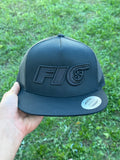 Fio 5 Panel Flat Brim Hat (Black / Black)