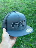 Fio 5 Panel Flat Brim Hat (Gray / Black)