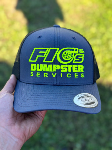 Fio’ Dumpster Service Hat (Dark Gray & Yellow)