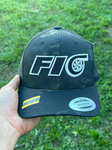 Multi Camo Fio Trucker Hat (Light Gray / Black)
