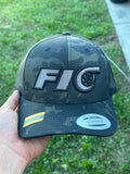 Multi Camo Fio Trucker Hat (Black / Gray)