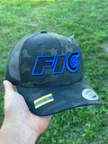 Multi Camo Fio Hat (Black / Blue)